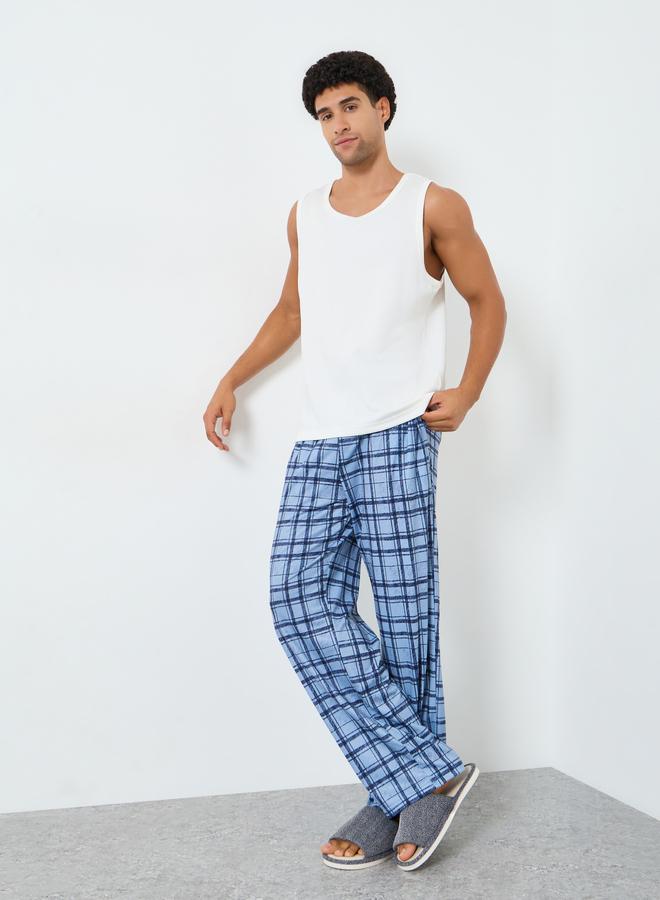 ستايلي بنطال بيجاما بطبعة كاروهات وقصة مريحة - Image 2